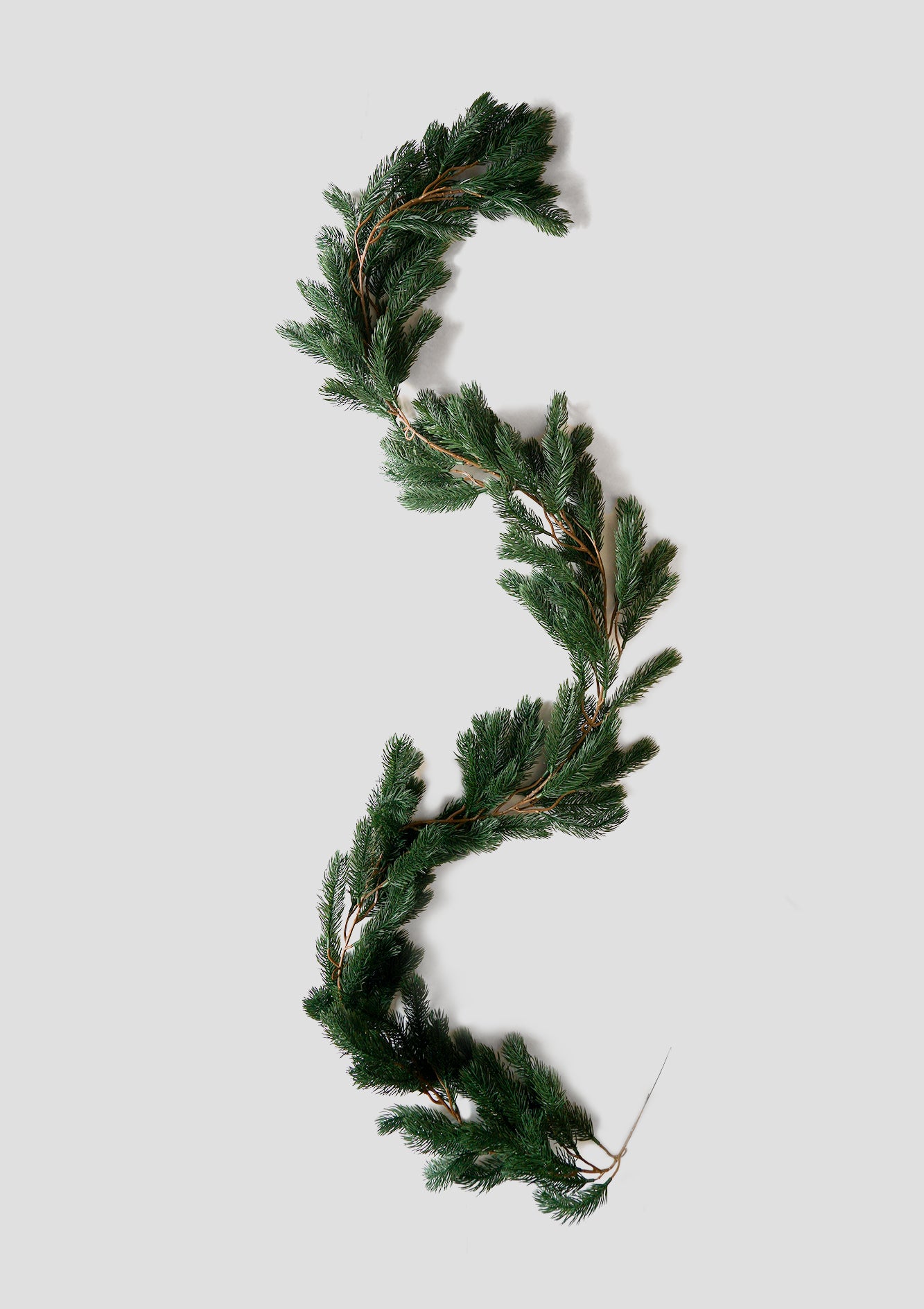 Realistic Dark Green Faux Pine Garland - Lush Christmas Holiday Decor