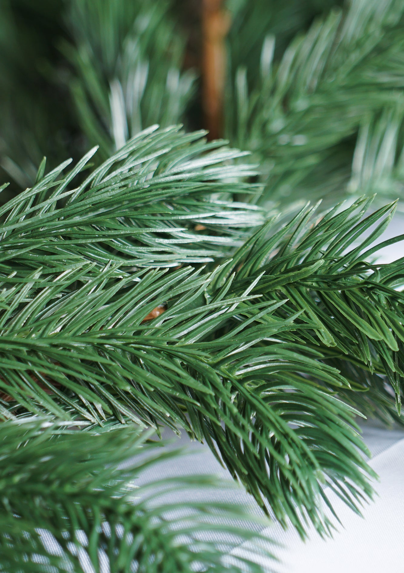 Realistic Dark Green Faux Pine Garland - Lush Christmas Holiday Decor