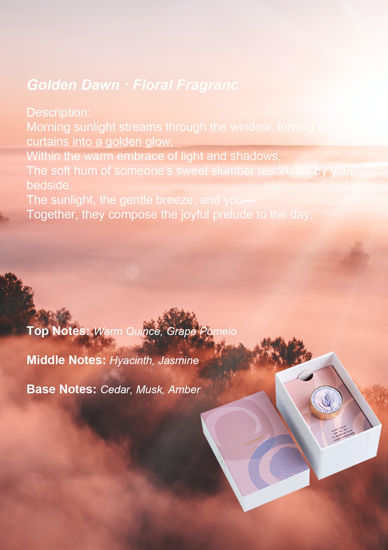 PAREFARRE Serise Golden Dawn Car Diffuser - Blooming Aroma Lasting Freshness& Gift Set PARFARRE