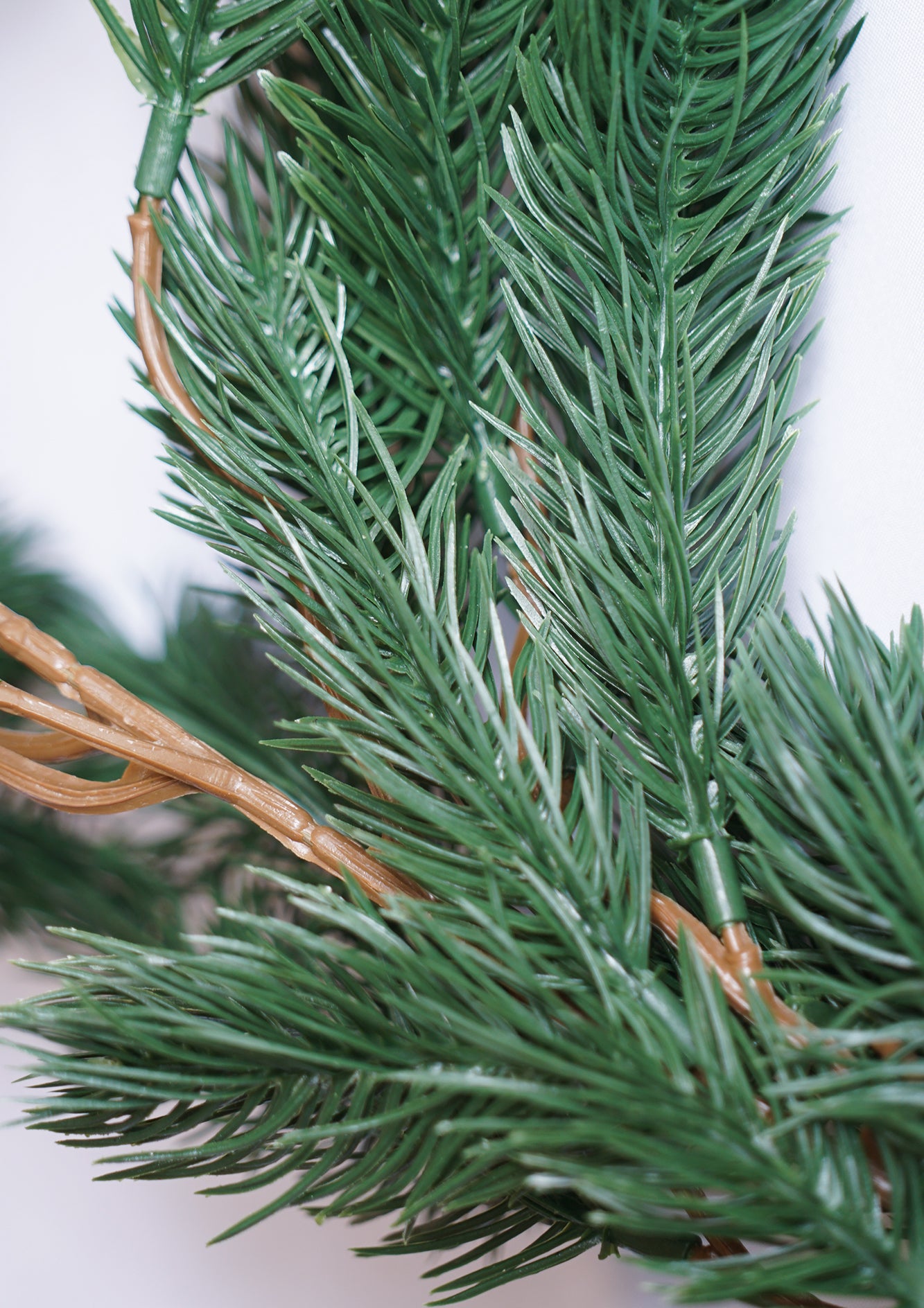 Realistic Dark Green Faux Pine Garland - Lush Christmas Holiday Decor