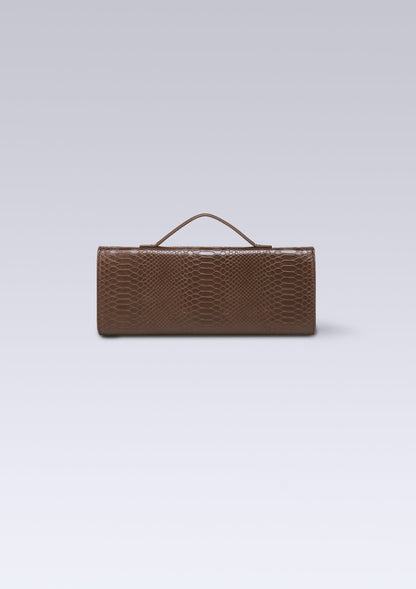 Luxury Mocha Crocodile-Pattern Handbag – Elegant Shoulder & Messenger Bag for Women | High-Quality Fashion Evening Bag Dedoo